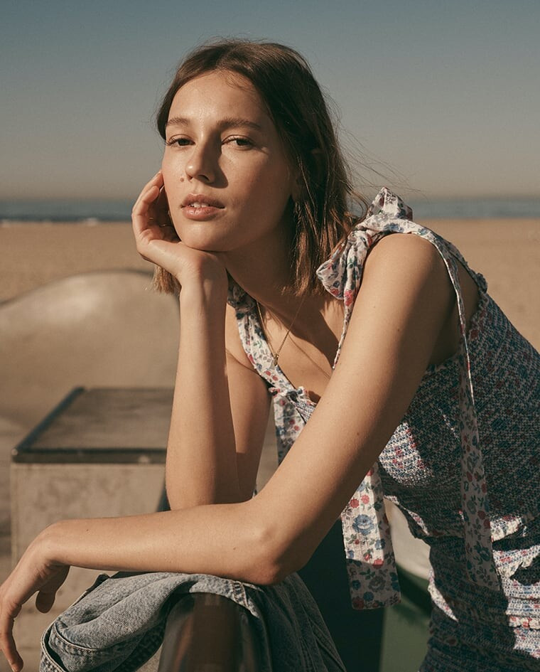 Mali Koopman featured in  the Shopbop lookbook for Spring 2021