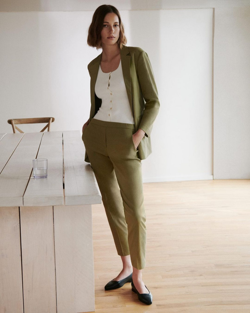Mali Koopman featured in  the Theory lookbook for Pre-Fall 2021