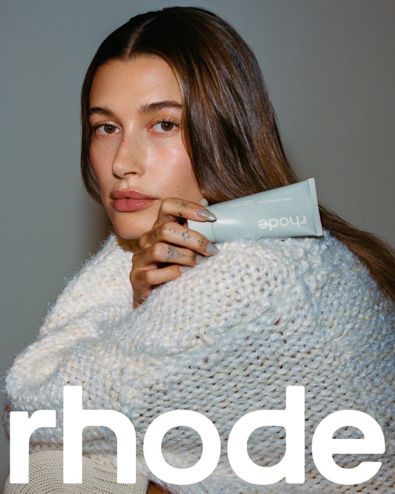 Hailey Baldwin Bieber featured in  the Rhode advertisement for Autumn/Winter 2022