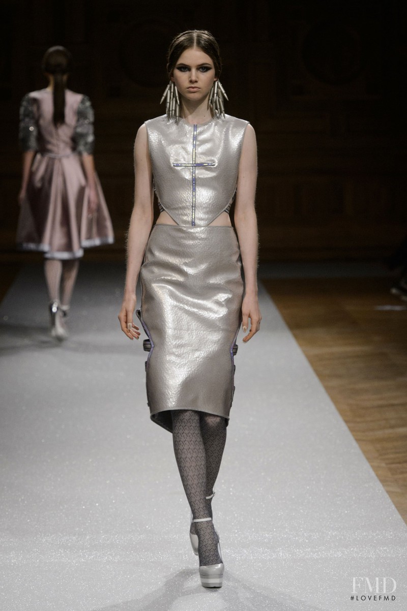 Irma Spies featured in  the Oscar Carvallo fashion show for Autumn/Winter 2014