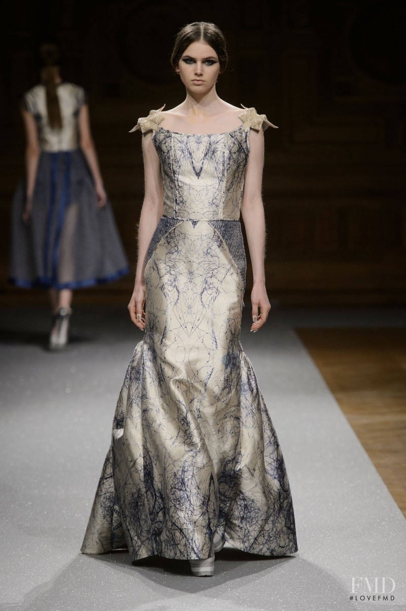 Irma Spies featured in  the Oscar Carvallo fashion show for Autumn/Winter 2014