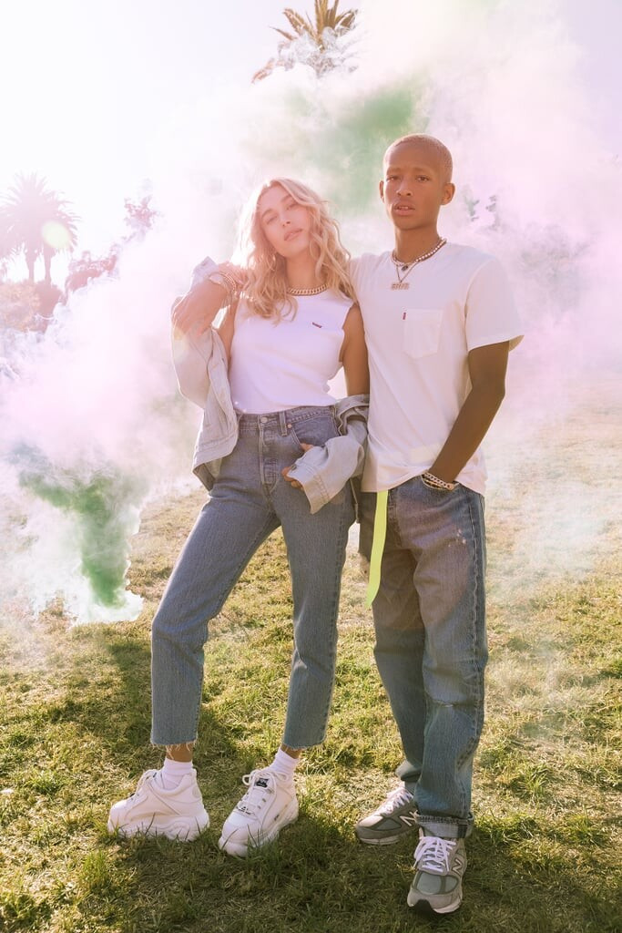 Hailey Baldwin Bieber featured in  the Levi’s advertisement for Spring/Summer 2020