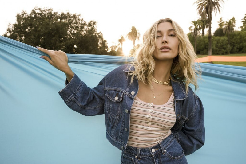 Hailey Baldwin Bieber featured in  the Levi’s advertisement for Spring/Summer 2020