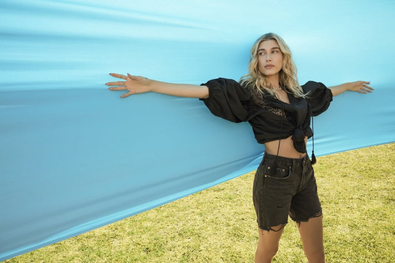 Hailey Baldwin Bieber featured in  the Levi’s advertisement for Spring/Summer 2020