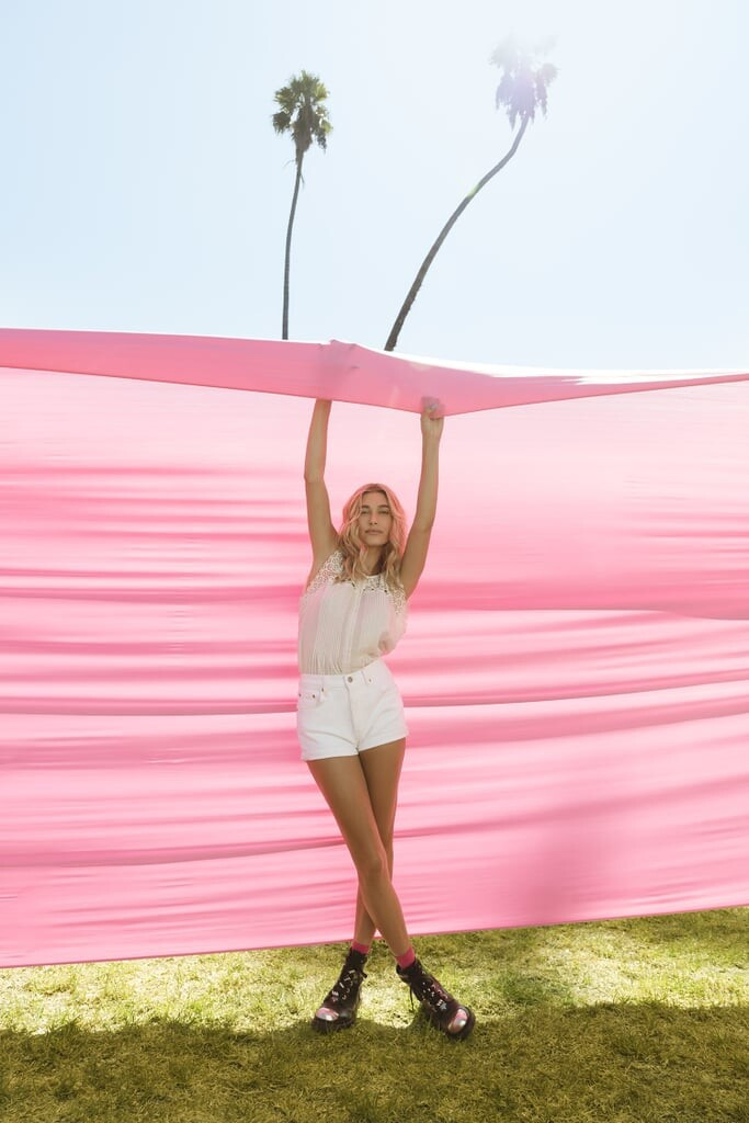 Hailey Baldwin Bieber featured in  the Levi’s advertisement for Spring/Summer 2020