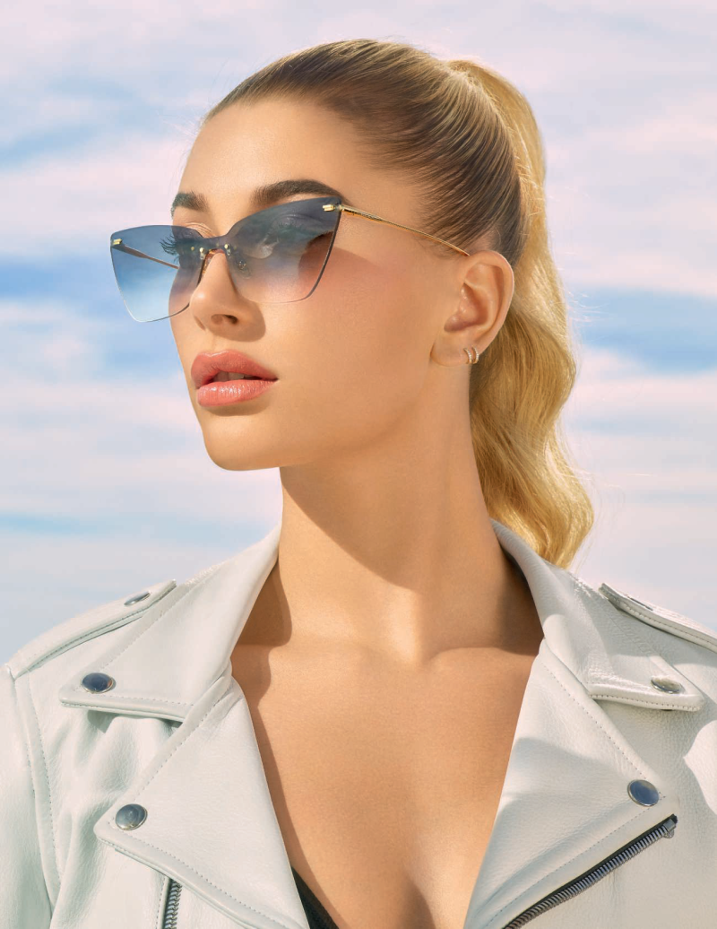 Hailey Baldwin Bieber featured in  the BOLON Eyewear advertisement for Spring/Summer 2019