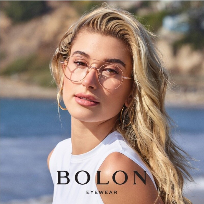 Hailey Baldwin Bieber featured in  the BOLON Eyewear advertisement for Spring/Summer 2019