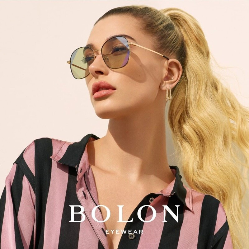 Hailey Baldwin Bieber featured in  the BOLON Eyewear advertisement for Spring/Summer 2019