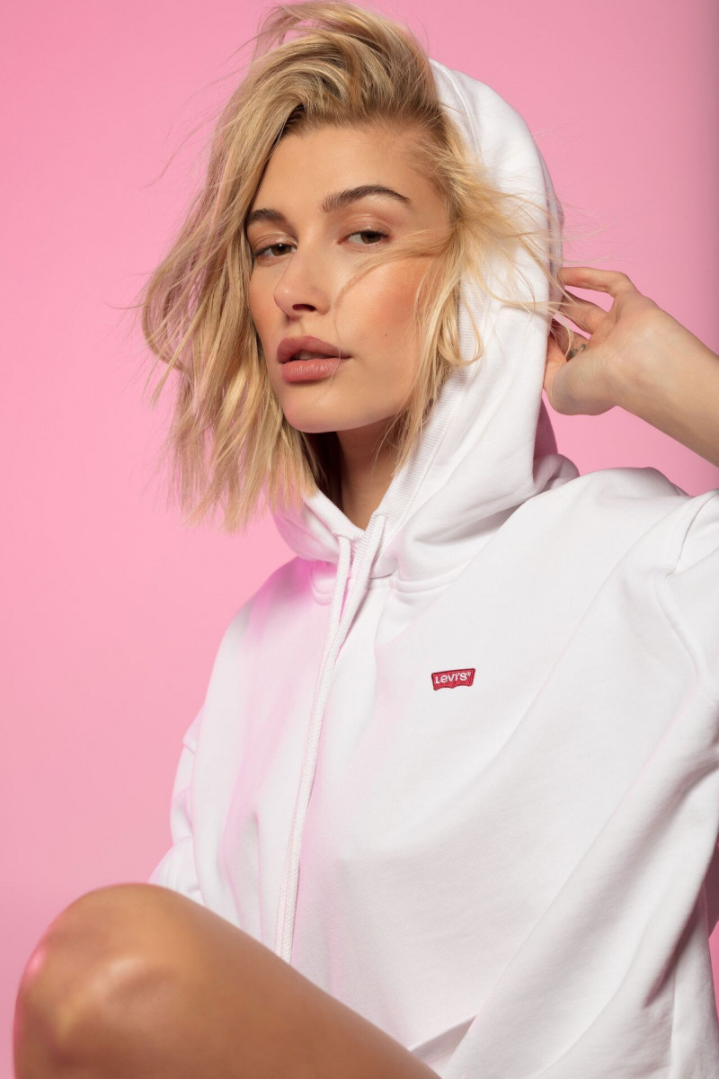 Hailey Baldwin Bieber featured in  the Levi’s advertisement for Summer 2019