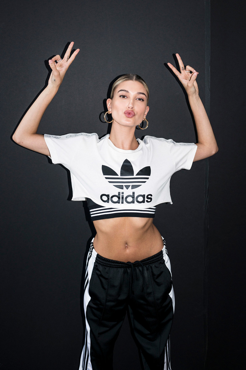 Hailey Baldwin Bieber featured in  the Adidas Originals advertisement for Autumn/Winter 2018