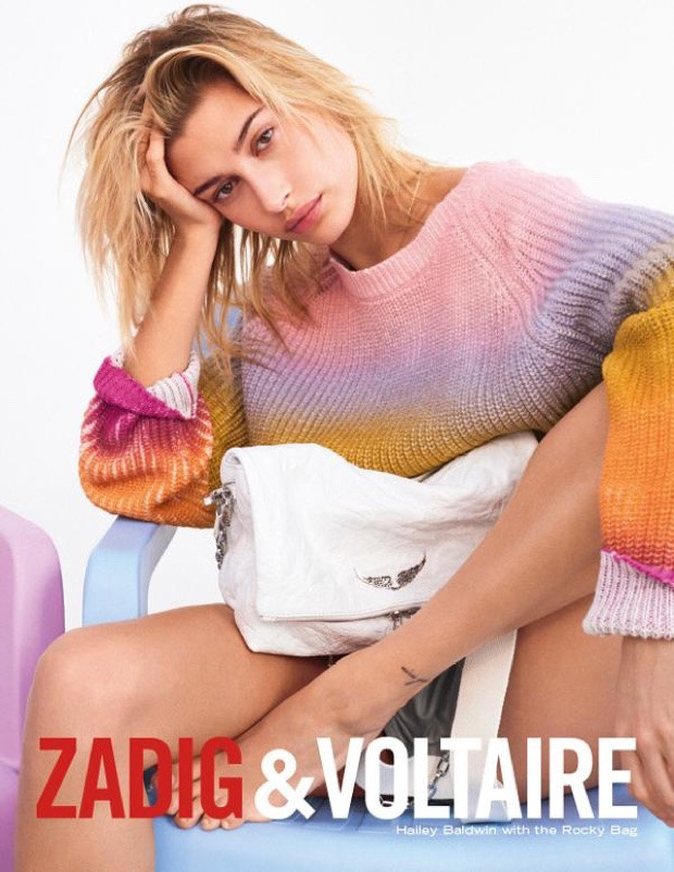 Hailey Baldwin Bieber featured in  the Zadig & Voltaire advertisement for Spring/Summer 2018