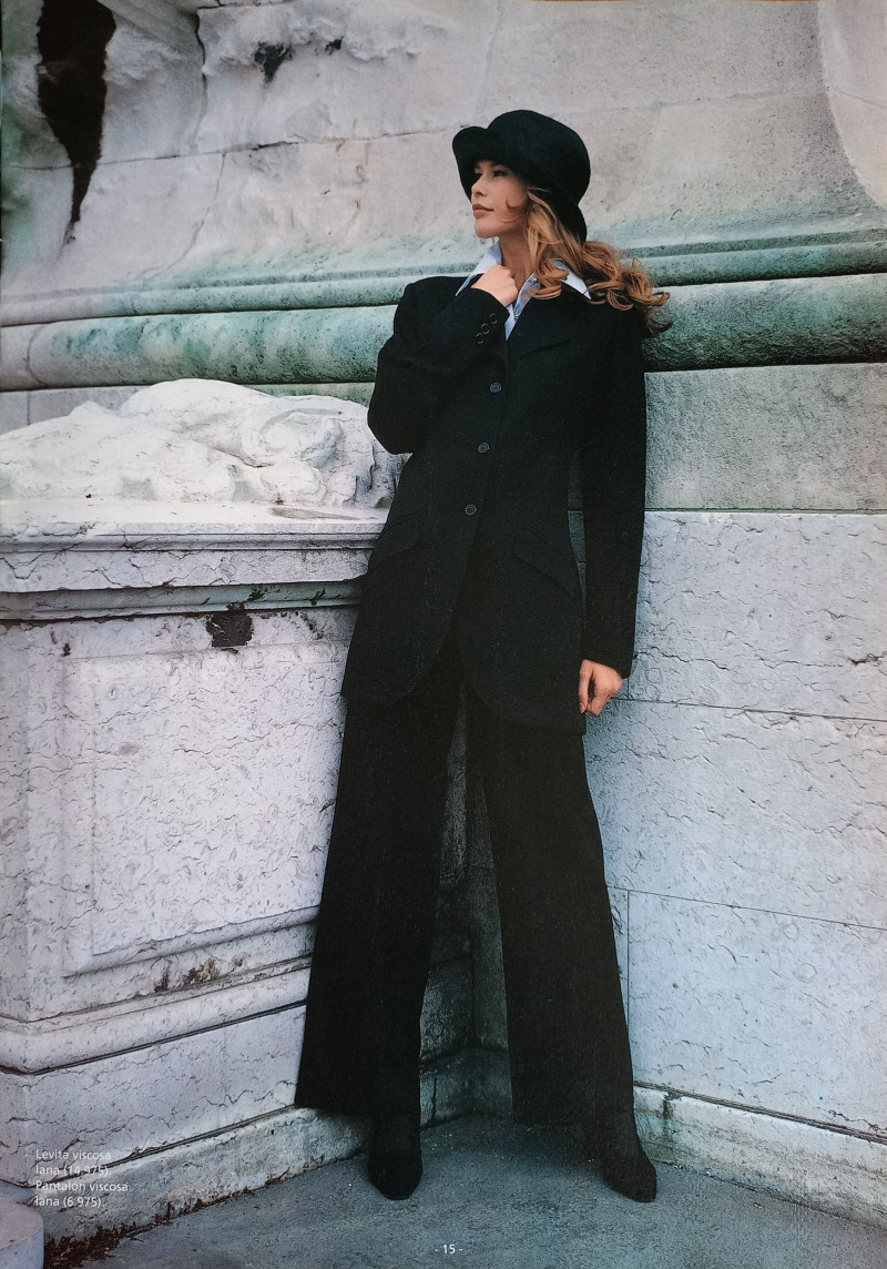 Claudia Schiffer featured in  the Mango advertisement for Autumn/Winter 1993