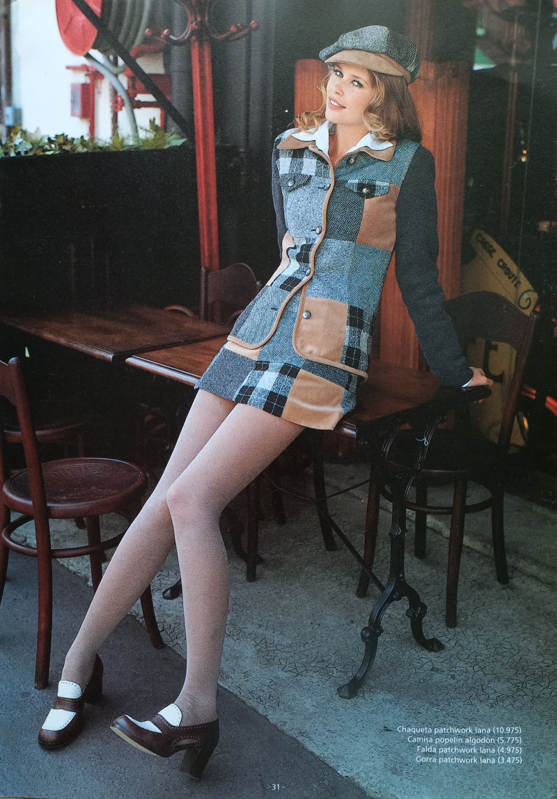 Claudia Schiffer featured in  the Mango advertisement for Autumn/Winter 1993