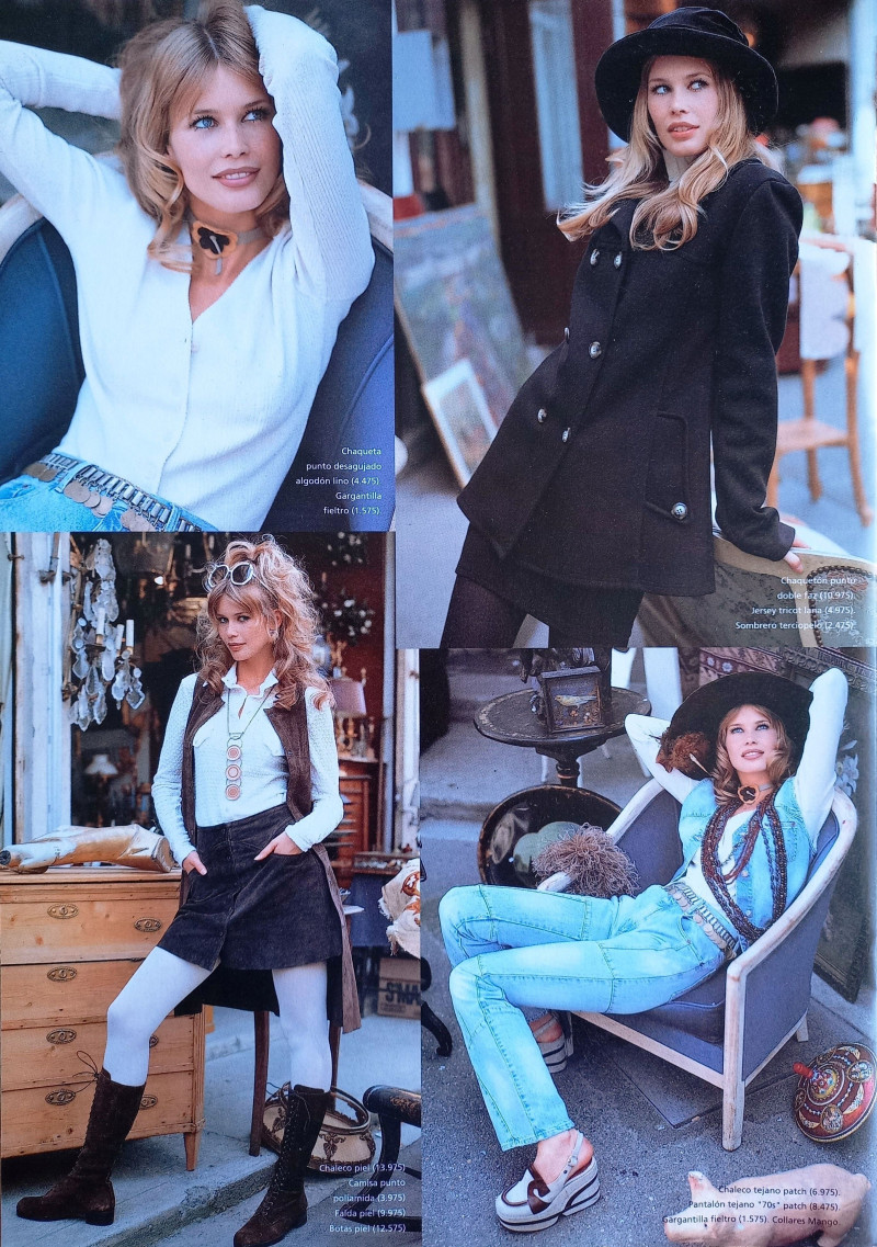 Claudia Schiffer featured in  the Mango advertisement for Autumn/Winter 1993