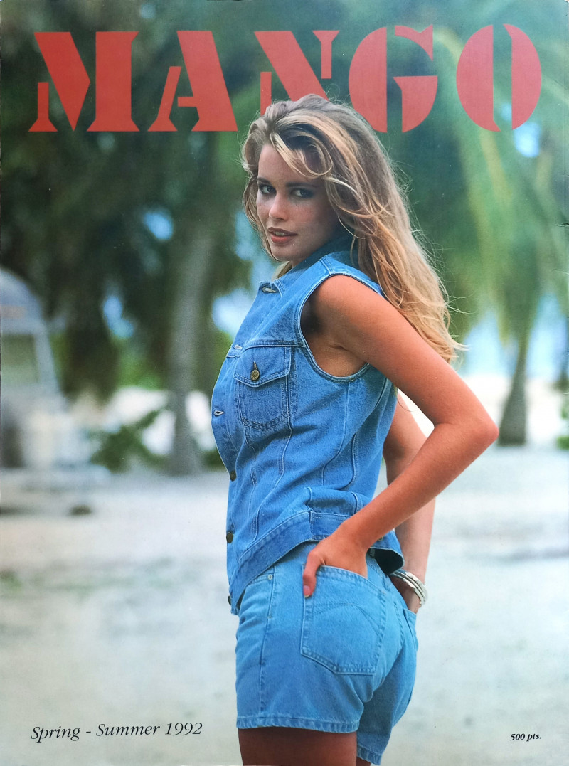 Claudia Schiffer featured in  the Mango advertisement for Spring/Summer 1992