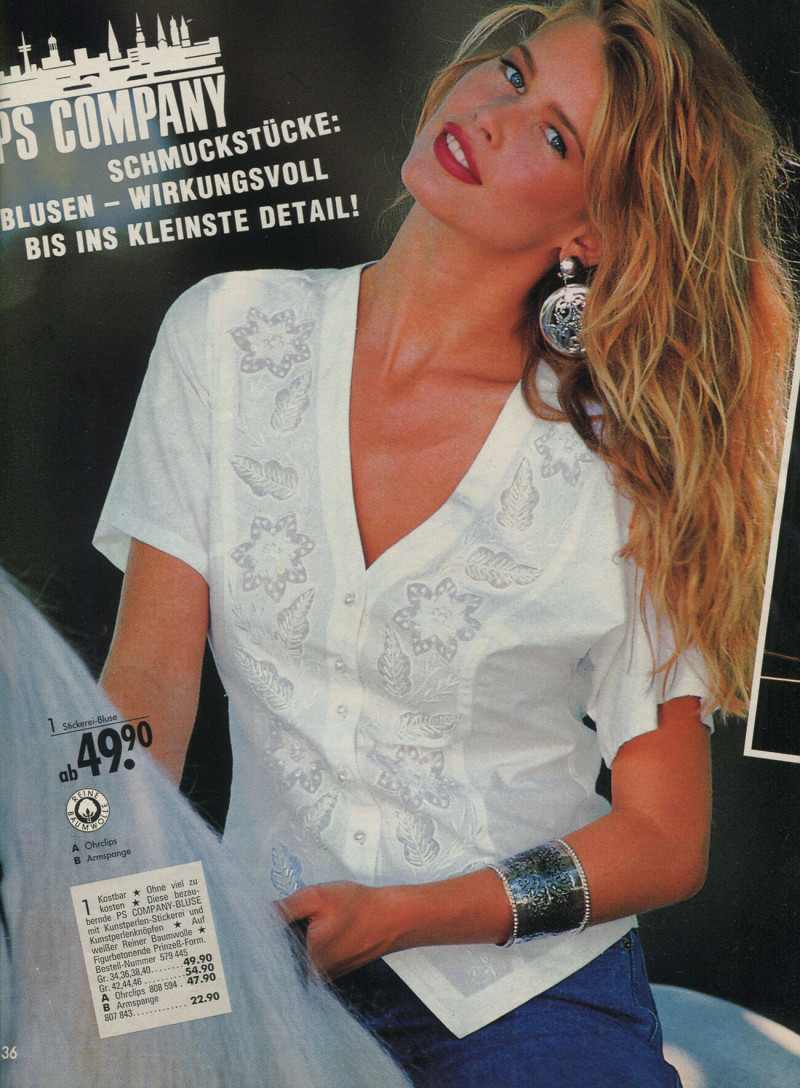 Claudia Schiffer featured in  the Otto catalogue for Spring/Summer 1991
