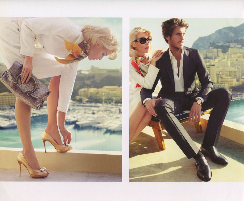 Claudia Schiffer featured in  the Salvatore Ferragamo advertisement for Spring/Summer 2010