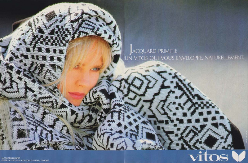 Claudia Schiffer featured in  the Vitos advertisement for Autumn/Winter 1986