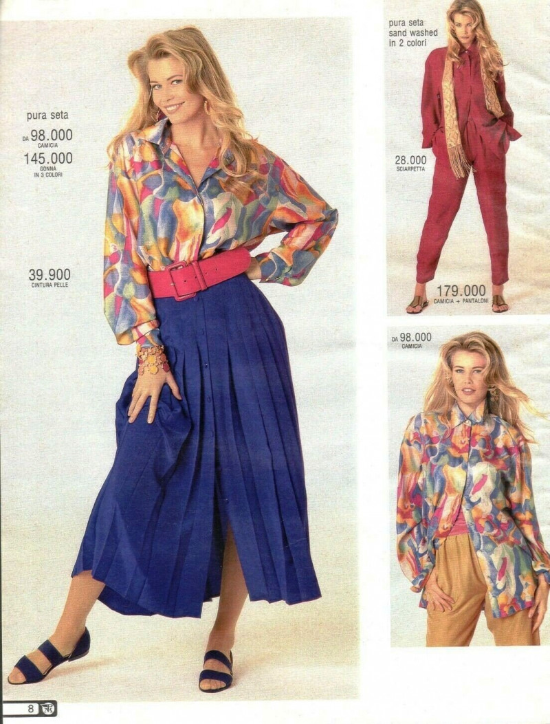 Claudia Schiffer featured in  the Postalmarket catalogue for Spring/Summer 1993