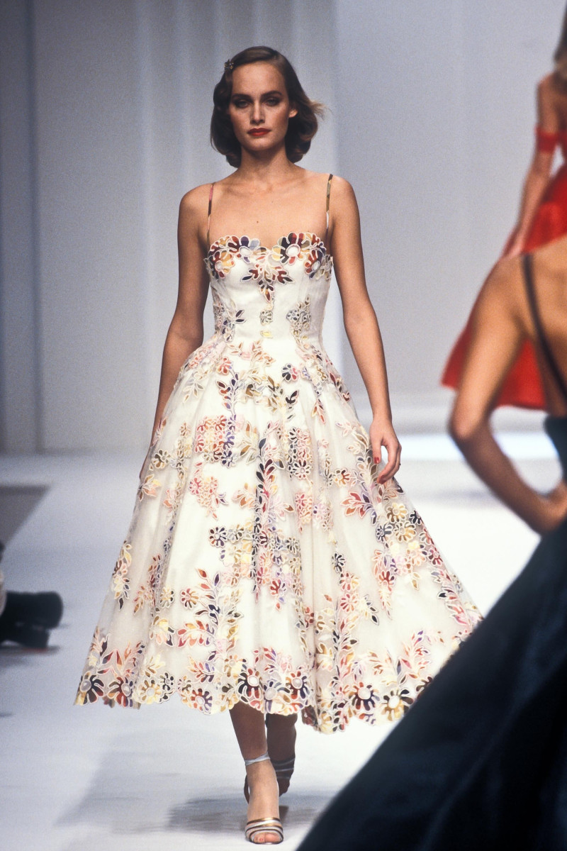 Amber Valletta featured in  the Valentino fashion show for Spring/Summer 1995