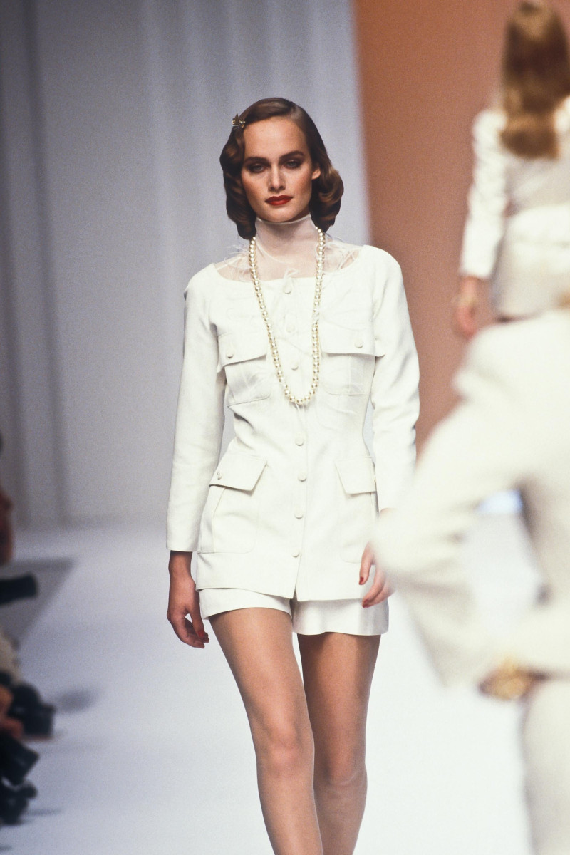 Amber Valletta featured in  the Valentino fashion show for Spring/Summer 1995