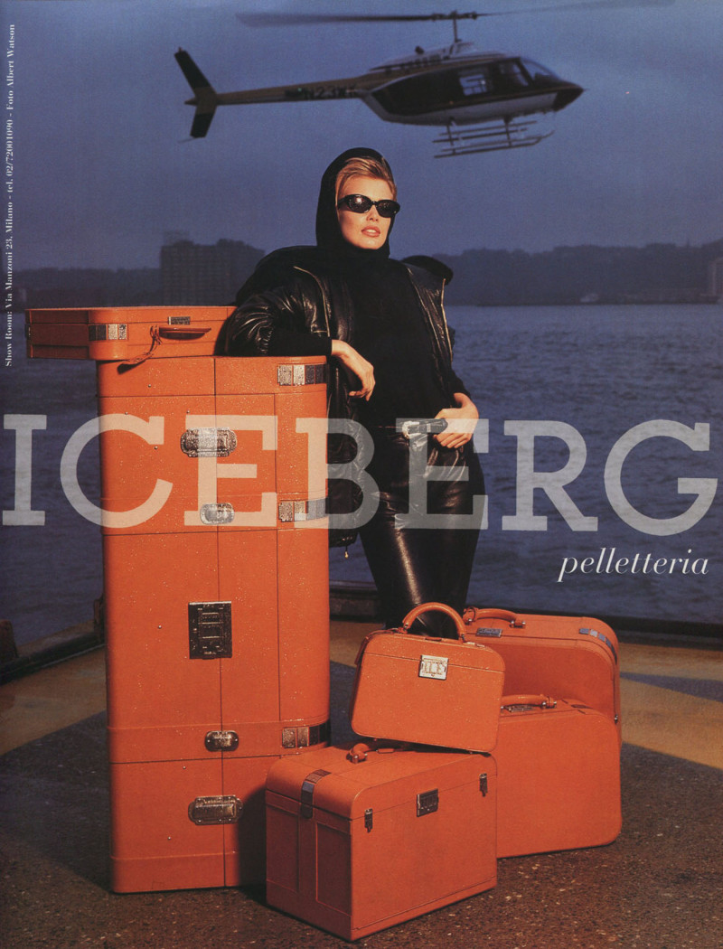 Claudia Schiffer featured in  the Iceberg advertisement for Autumn/Winter 1992