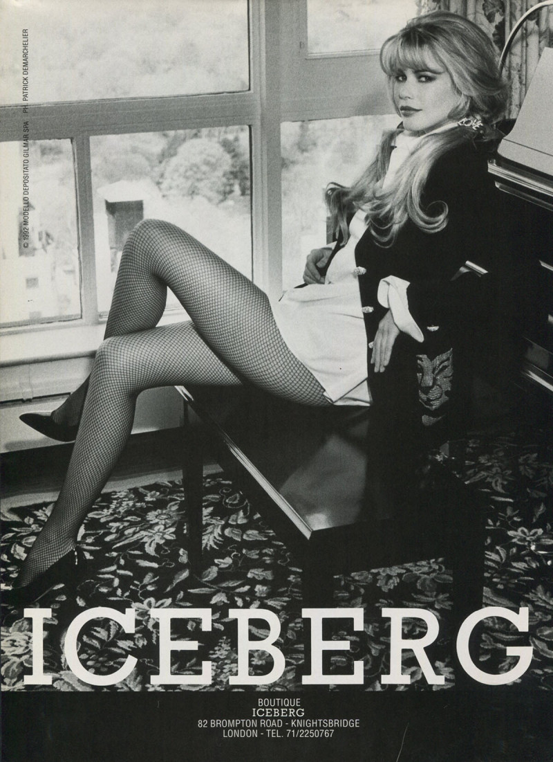 Claudia Schiffer featured in  the Iceberg advertisement for Autumn/Winter 1992