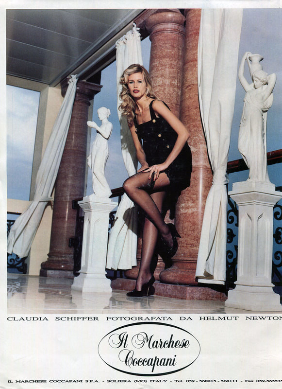 Claudia Schiffer featured in  the Coccapani advertisement for Autumn/Winter 1993