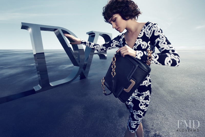 Arizona Muse featured in  the Diane Von Furstenberg advertisement for Fall 2012