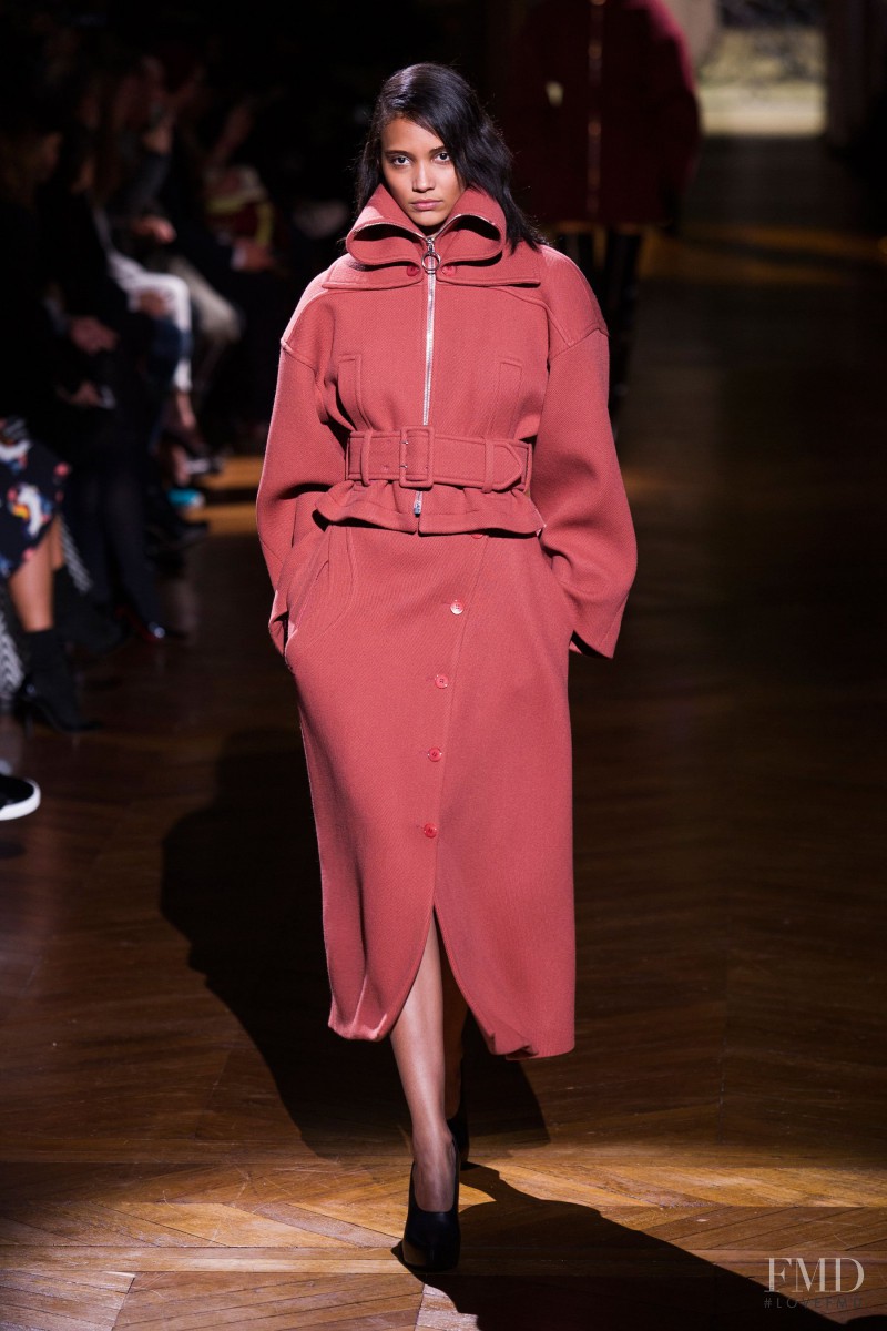 Cora Emmanuel featured in  the Carven fashion show for Autumn/Winter 2014