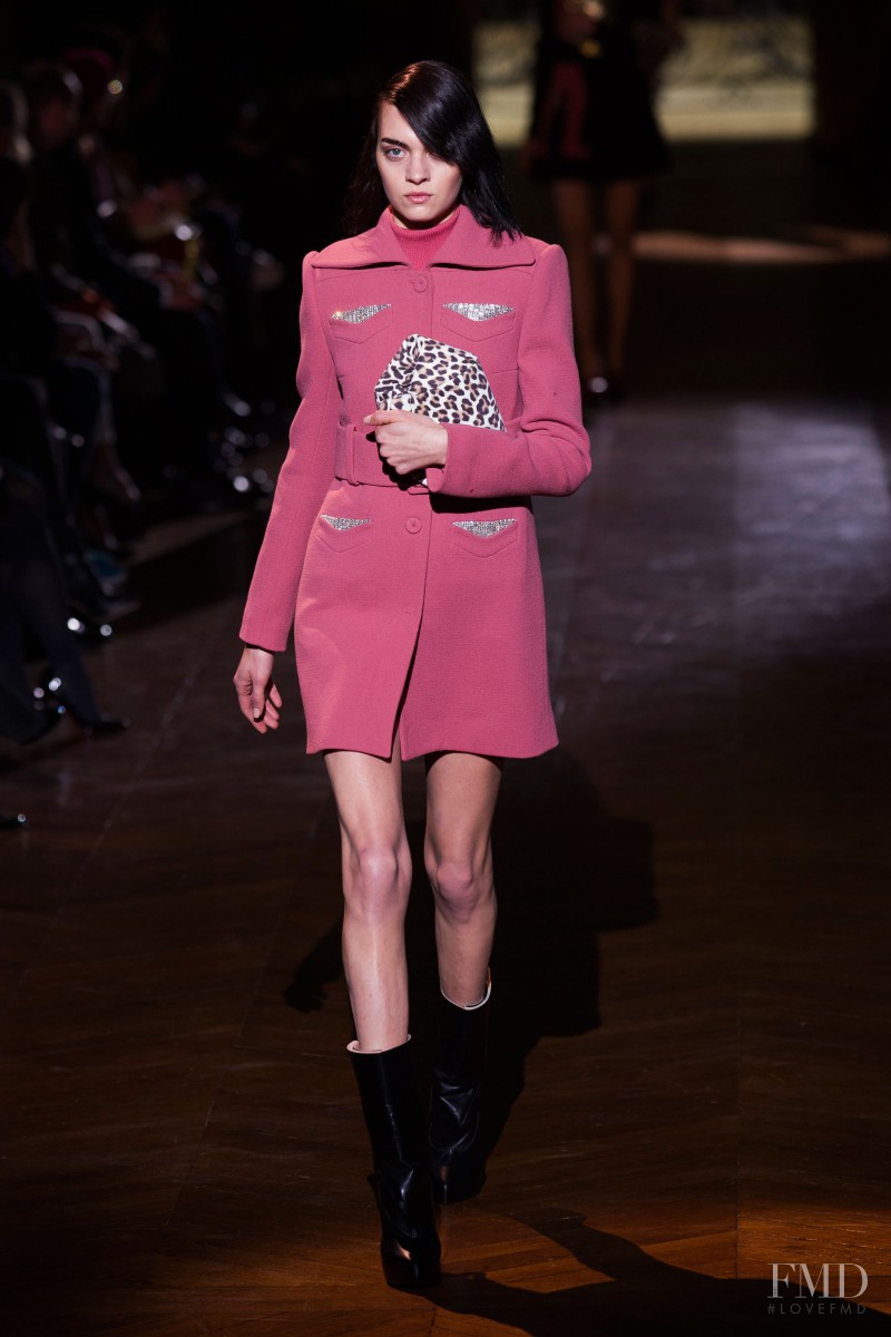 Magda Laguinge featured in  the Carven fashion show for Autumn/Winter 2014