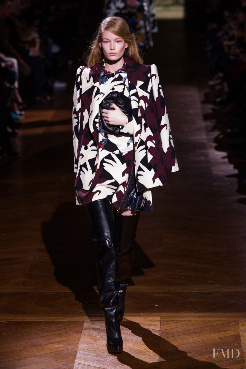 Hollie May Saker featured in  the Carven fashion show for Autumn/Winter 2014