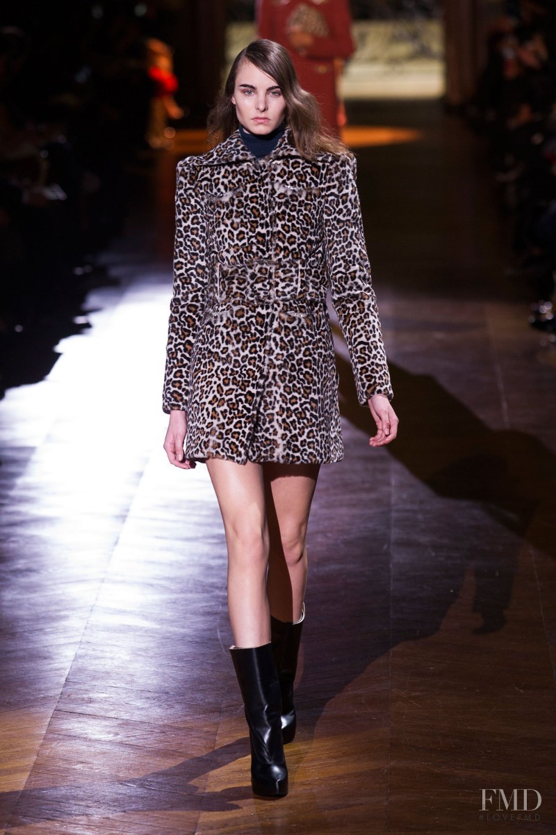 Estella Brons featured in  the Carven fashion show for Autumn/Winter 2014