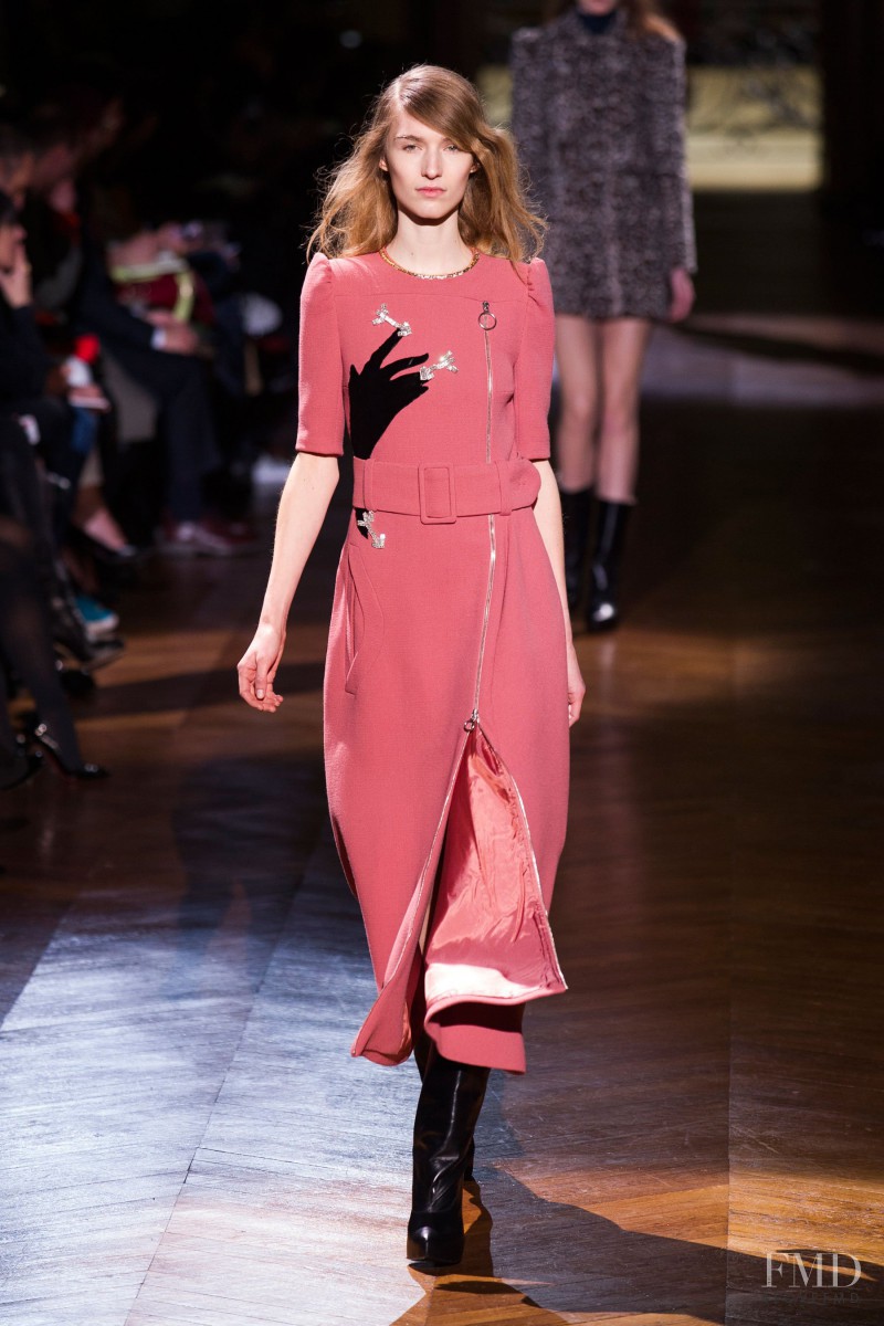 Manuela Frey featured in  the Carven fashion show for Autumn/Winter 2014