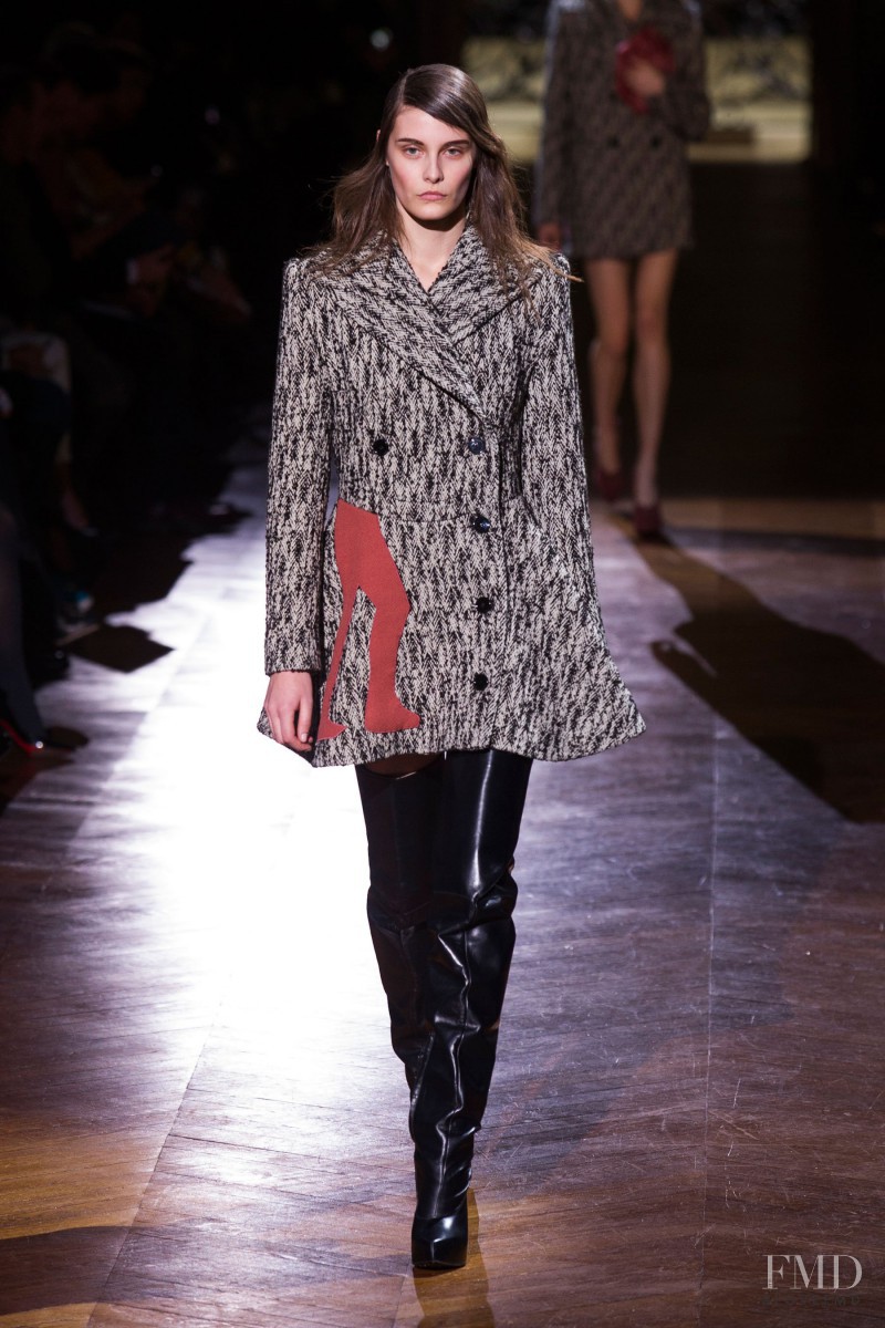 Charlotte Wiggins featured in  the Carven fashion show for Autumn/Winter 2014