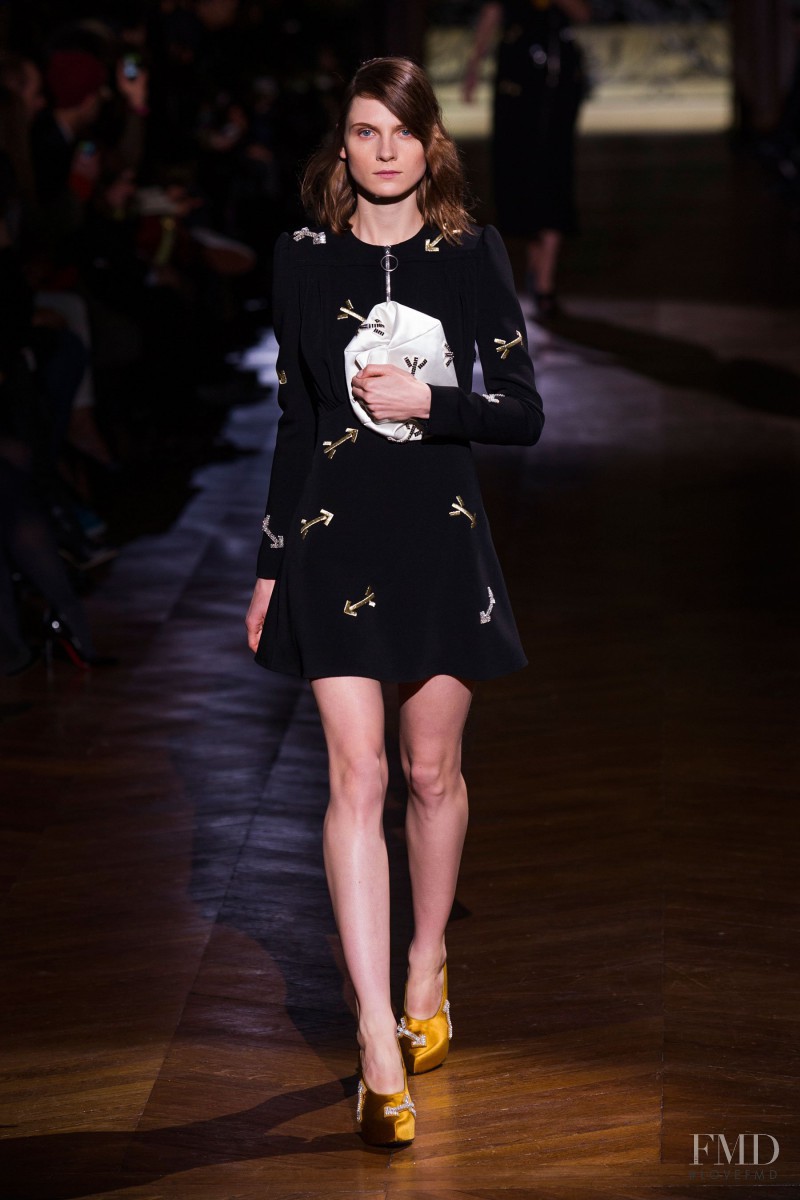 Maria Loks featured in  the Carven fashion show for Autumn/Winter 2014