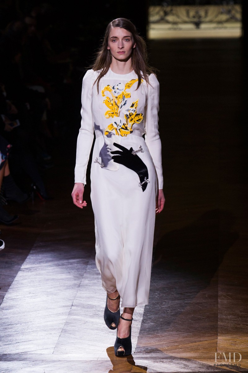 Roos Van Bosstraeten featured in  the Carven fashion show for Autumn/Winter 2014