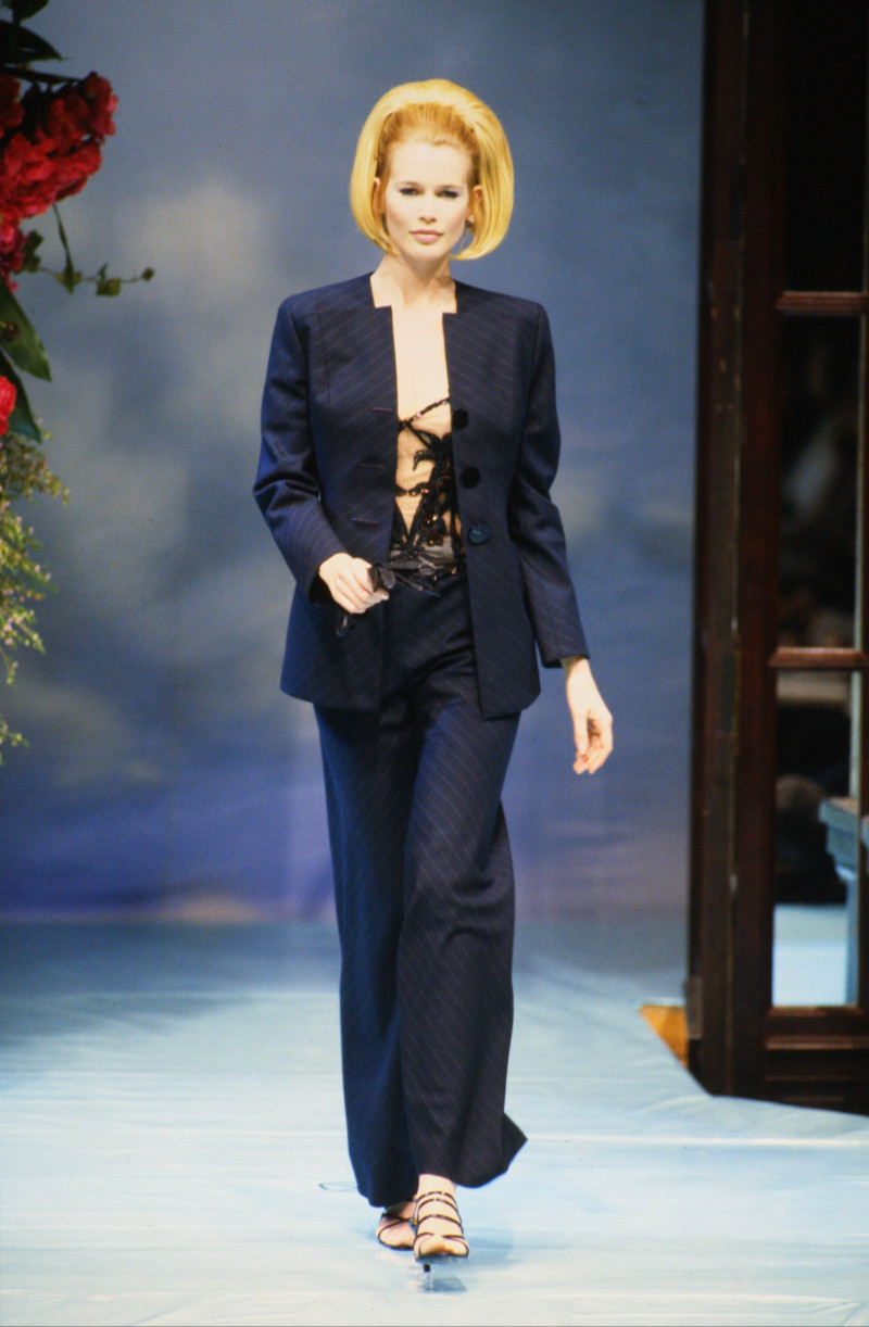 Claudia Schiffer featured in  the Christian Dior Haute Couture fashion show for Spring/Summer 1996