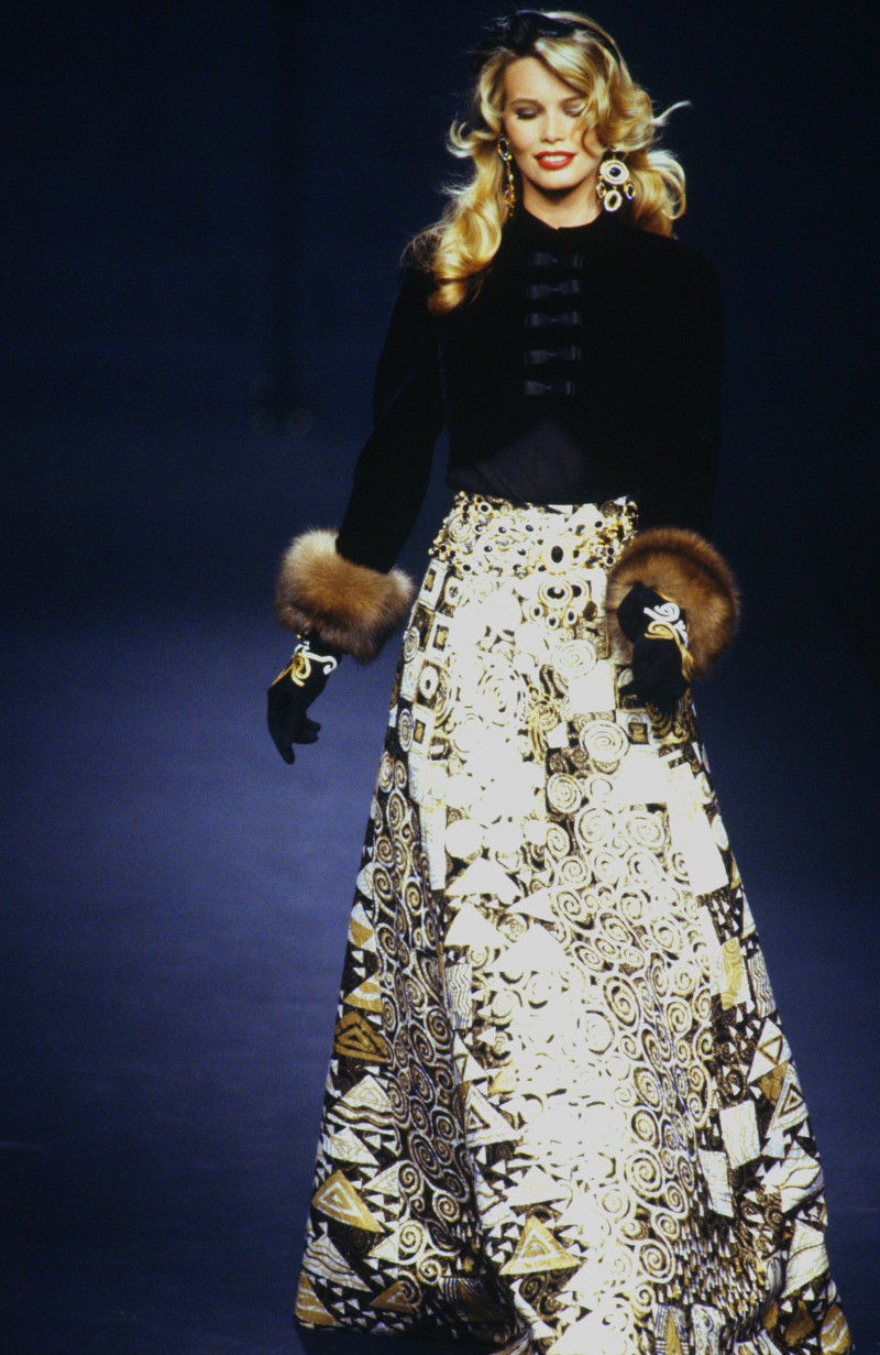 Claudia Schiffer featured in  the Valentino Couture fashion show for Autumn/Winter 1992