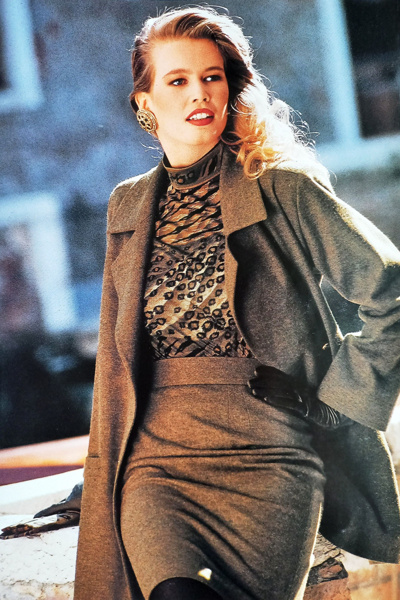 Claudia Schiffer featured in  the Leonard advertisement for Autumn/Winter 1991