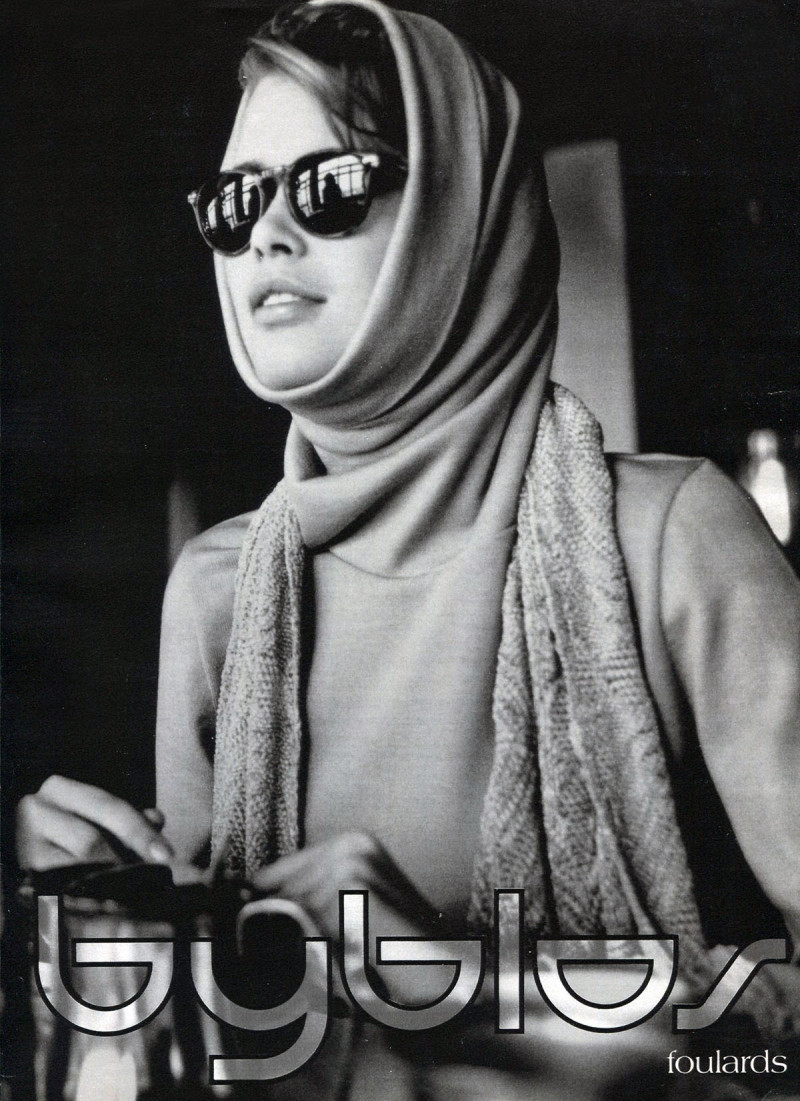 Claudia Schiffer featured in  the byblos advertisement for Autumn/Winter 1990