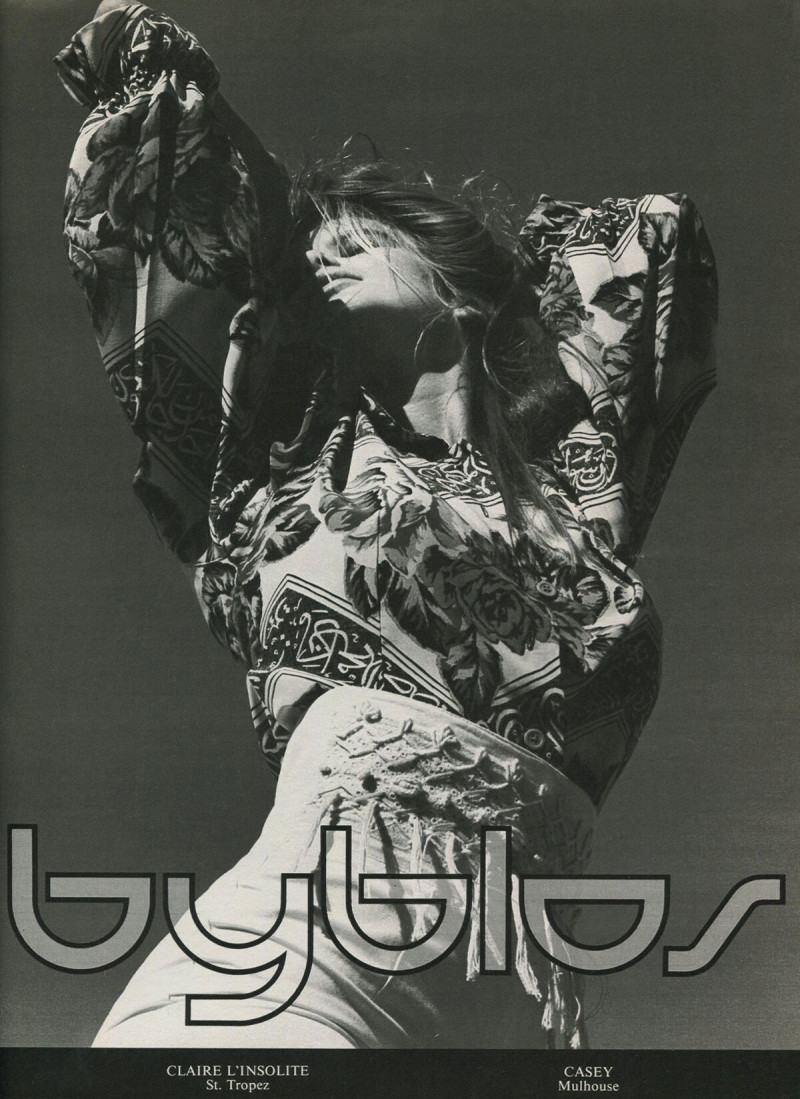 Claudia Schiffer featured in  the byblos advertisement for Autumn/Winter 1990