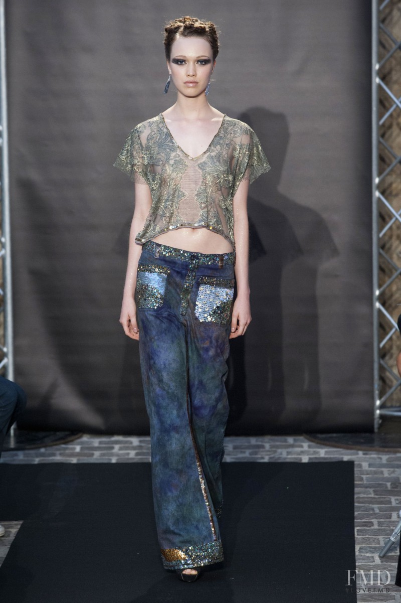 Haley Sutton featured in  the Fred Sathal fashion show for Autumn/Winter 2014