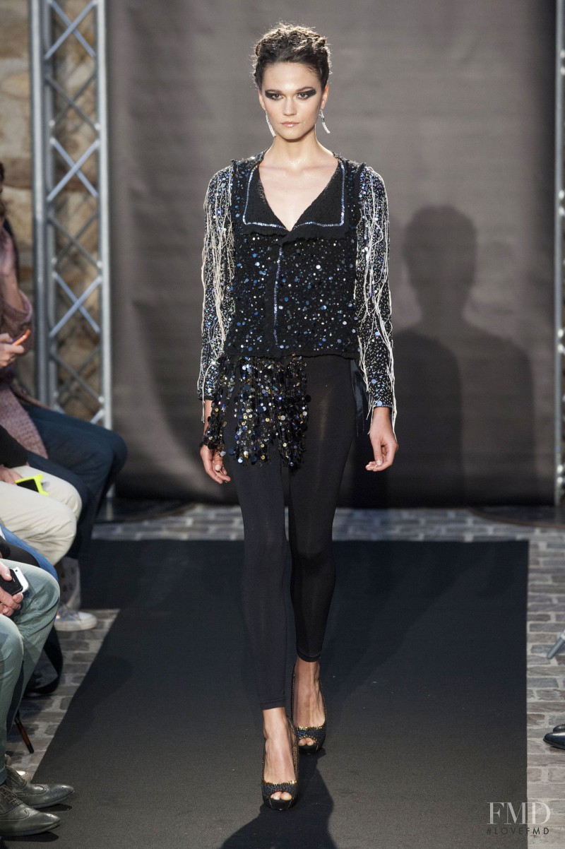 Rachel Finninger featured in  the Fred Sathal fashion show for Autumn/Winter 2014