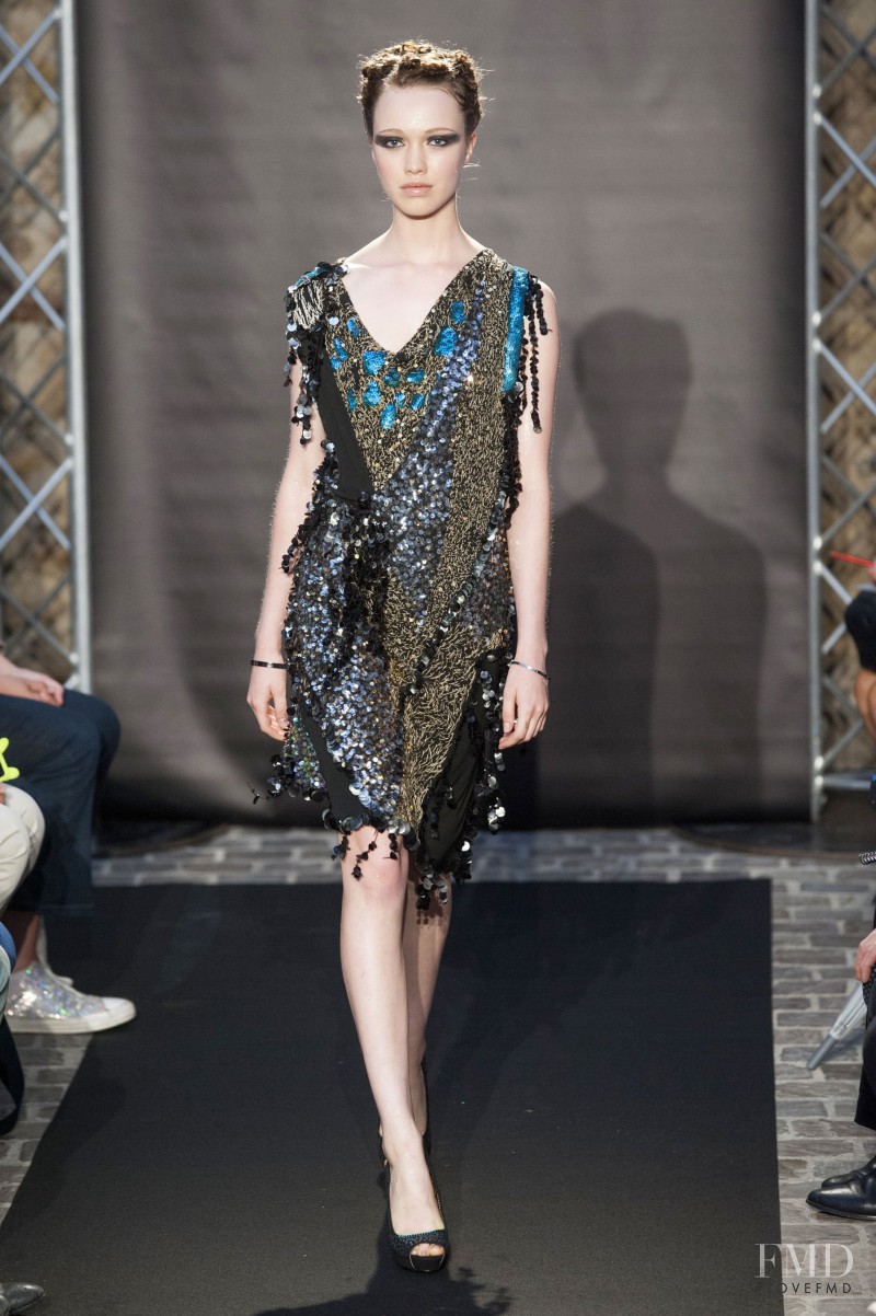 Haley Sutton featured in  the Fred Sathal fashion show for Autumn/Winter 2014