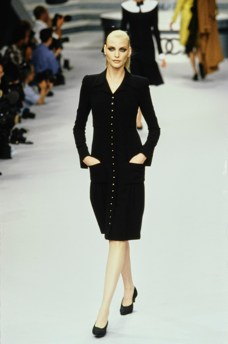 Nadja Auermann featured in  the Chanel Haute Couture fashion show for Autumn/Winter 1995