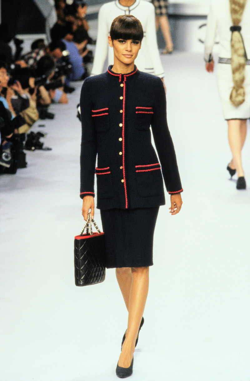 Nadege du Bospertus featured in  the Chanel Haute Couture fashion show for Autumn/Winter 1995
