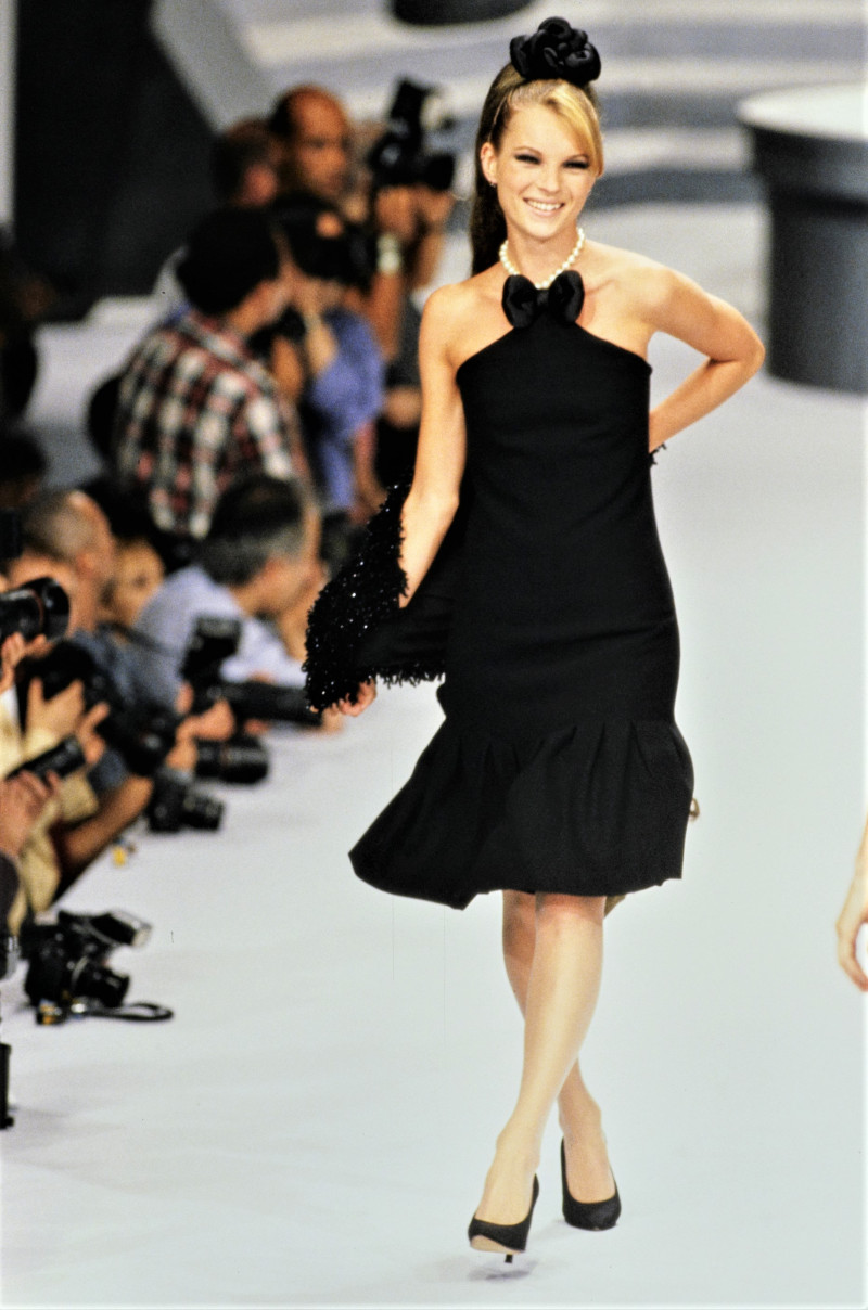 Kate Moss featured in  the Chanel Haute Couture fashion show for Autumn/Winter 1995