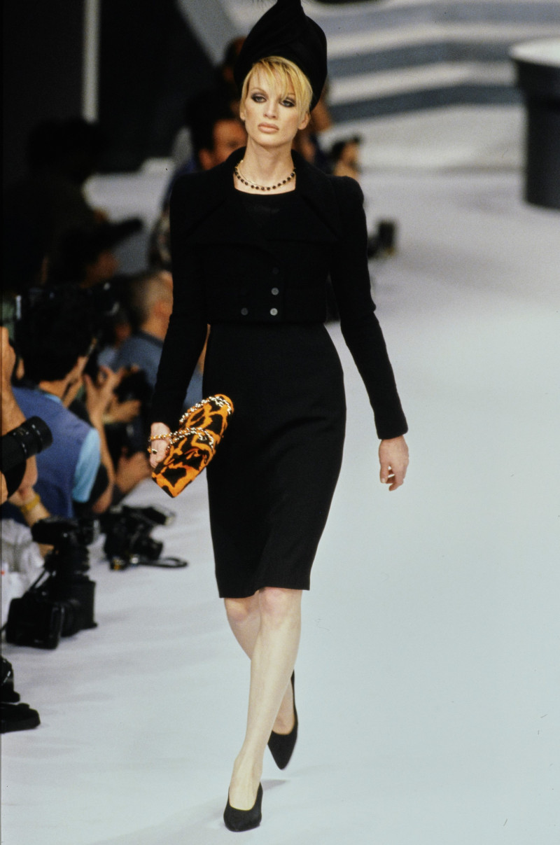 Kristen McMenamy featured in  the Chanel Haute Couture fashion show for Autumn/Winter 1995
