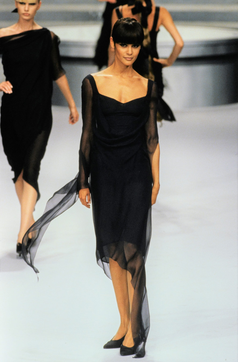 Nadege du Bospertus featured in  the Chanel Haute Couture fashion show for Autumn/Winter 1995